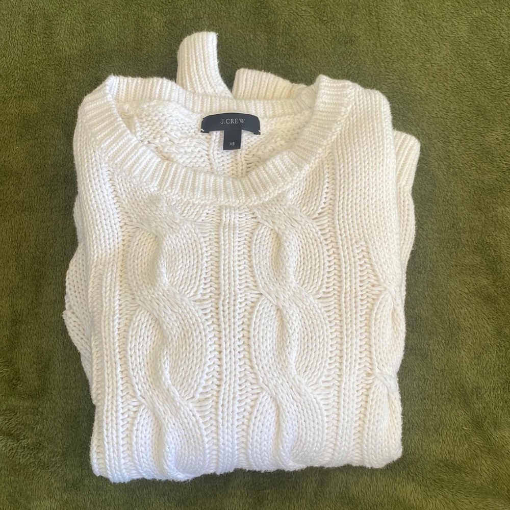 Jcrew cable knit sweater